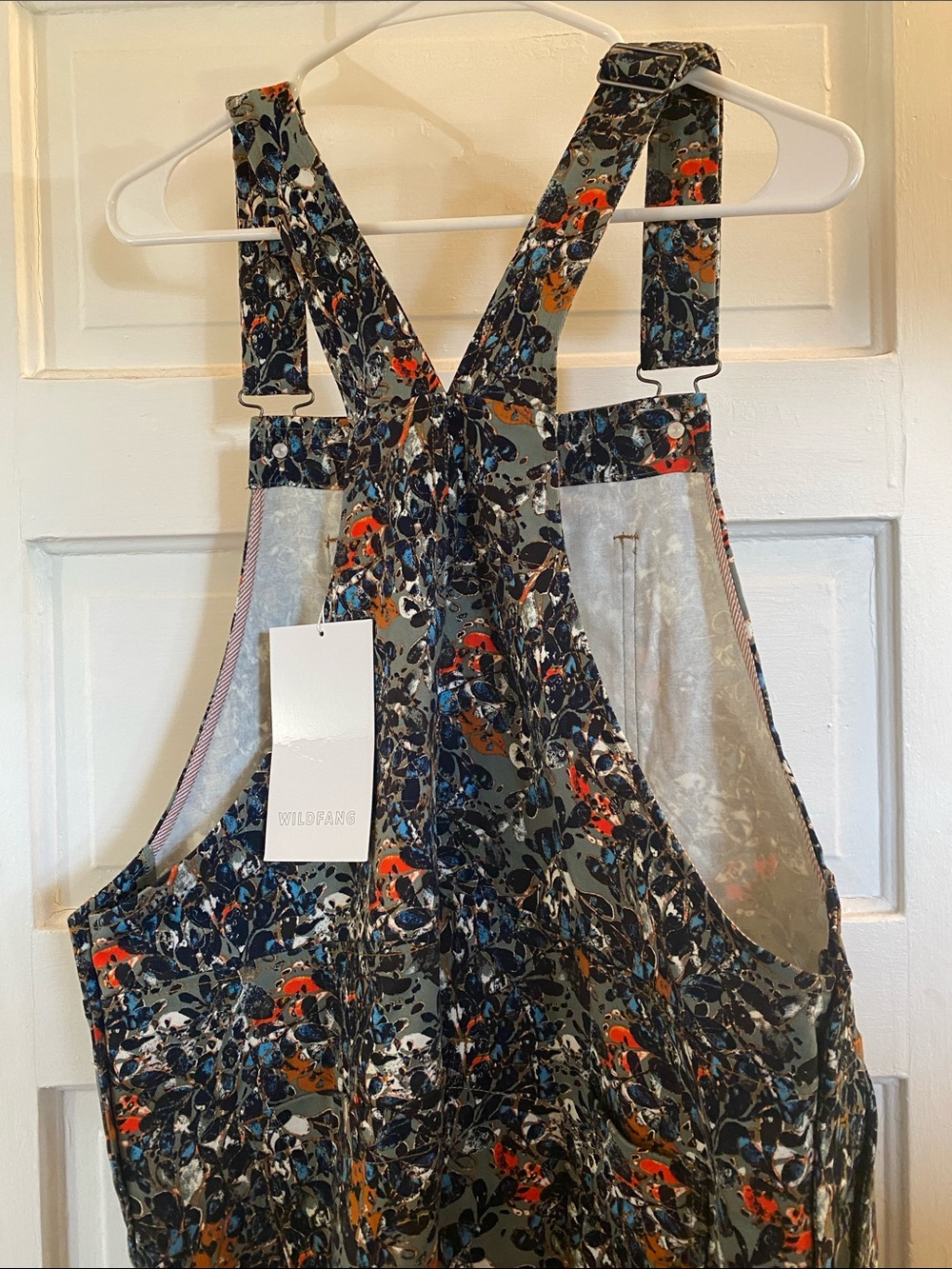 Wildfang Floral Camo Overalls in Olive Multicolor - Picture 2 of 4